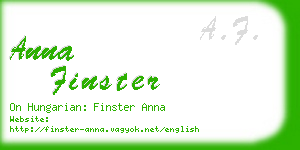 anna finster business card